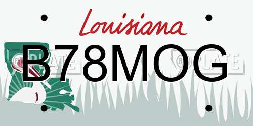 B78MOG Louisiana License Plate