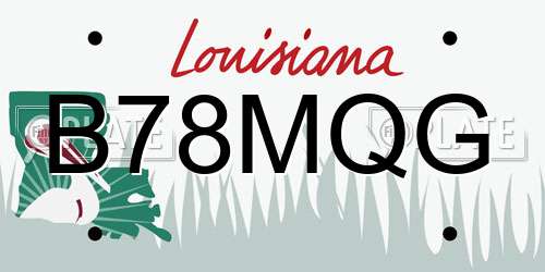 B78MQG Louisiana License Plate