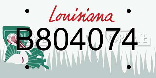 B804074 Louisiana License Plate