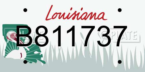B811737 Louisiana License Plate