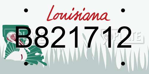 B821712 Louisiana License Plate