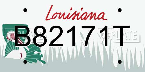 B82171T Louisiana License Plate