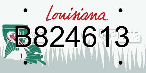B824613 Louisiana License Plate