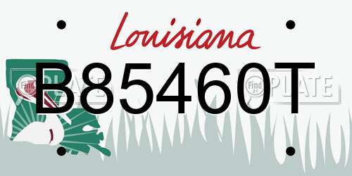 B85460T Louisiana License Plate