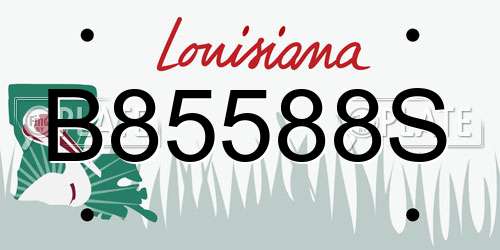 B85588S Louisiana License Plate