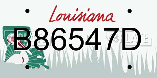 B86547D Louisiana License Plate