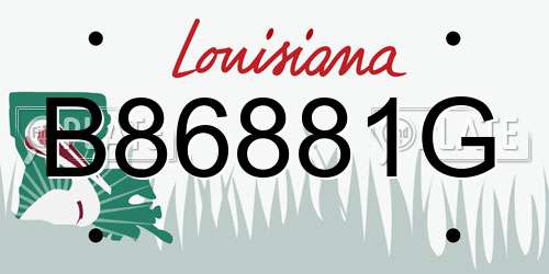 B86881G Louisiana License Plate