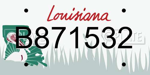 B871532 Louisiana License Plate