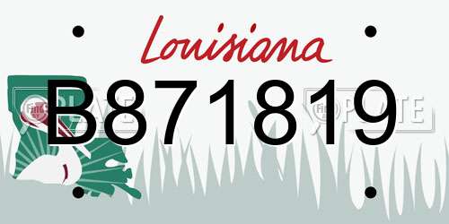 B871819 Louisiana License Plate