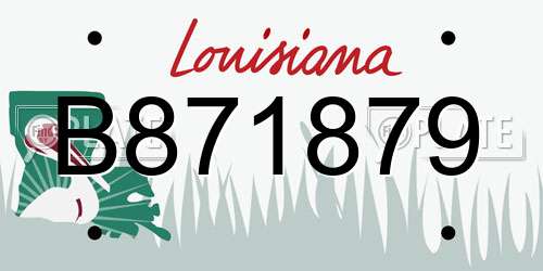B871879 Louisiana License Plate