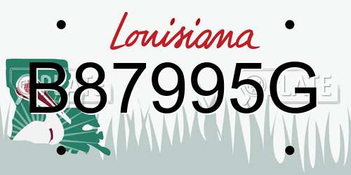B87995G Louisiana License Plate