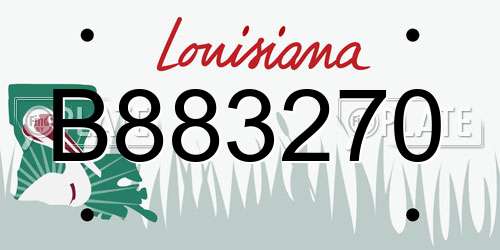B883270 Louisiana License Plate