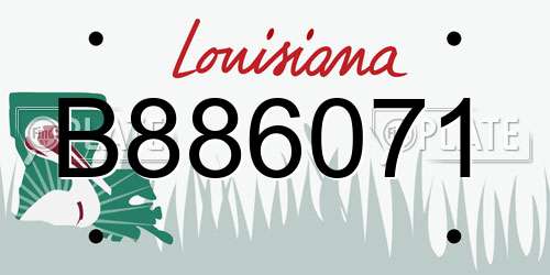 B886071 Louisiana License Plate