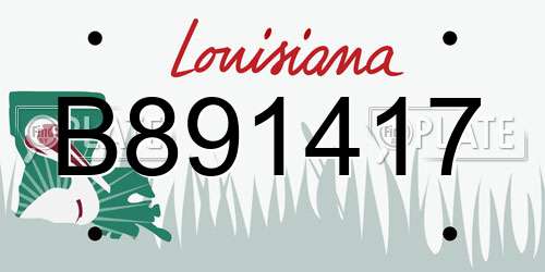 B891417 Louisiana License Plate
