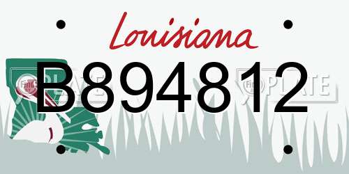 B894812 Louisiana License Plate