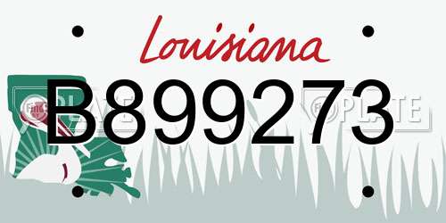 B899273 Louisiana License Plate