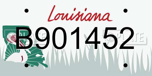 B901452 Louisiana License Plate