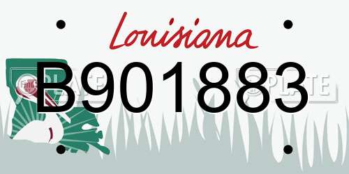 B901883 Louisiana License Plate