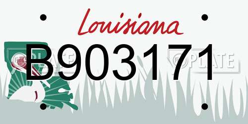 B903171 Louisiana License Plate