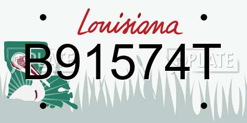B91574T Louisiana License Plate