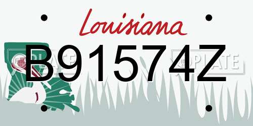 B91574Z Louisiana License Plate