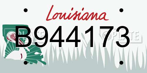 B944173 Louisiana License Plate