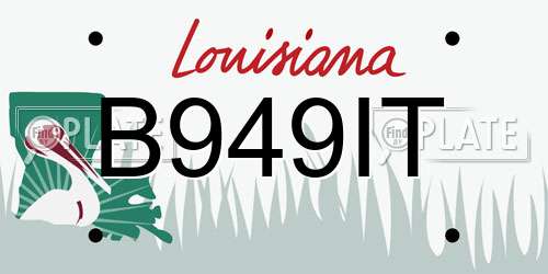 B949IT Louisiana License Plate