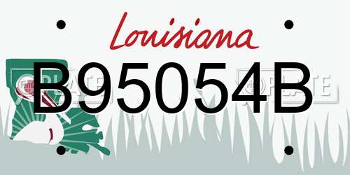 B95054B Louisiana License Plate