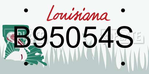 B95054S Louisiana License Plate
