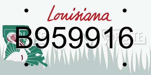 B959916 Louisiana License Plate