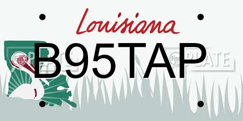 B95TAP Louisiana License Plate