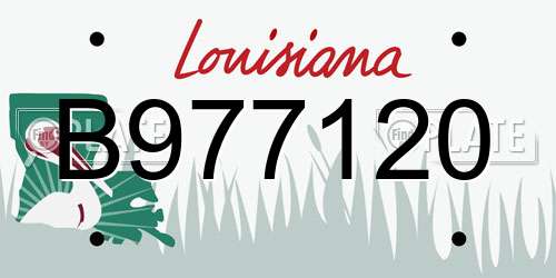 B977120 Louisiana License Plate