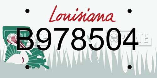 B978504 Louisiana License Plate