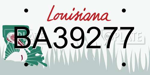 BA39277 Louisiana License Plate