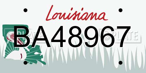 BA48967 Louisiana License Plate