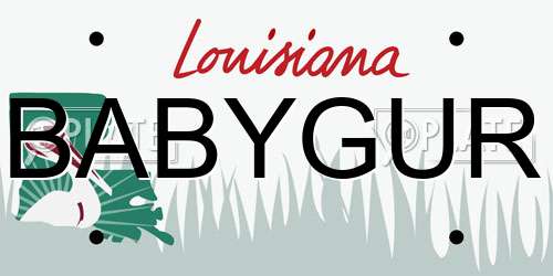 BABYGUR Louisiana License Plate