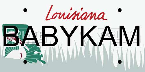 BABYKAM Louisiana License Plate