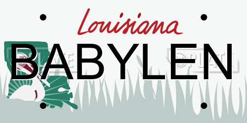 BABYLEN Louisiana License Plate