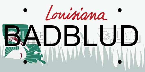 BADBLUD Louisiana License Plate