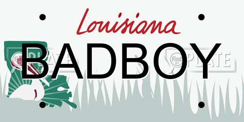 BADBOY Louisiana License Plate