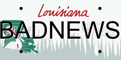 BADNEWS Louisiana License Plate