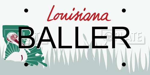 BALLER Louisiana License Plate