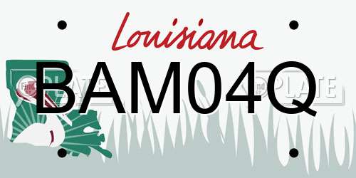 BAM04Q Louisiana License Plate