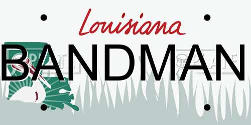 BANDMAN Louisiana License Plate