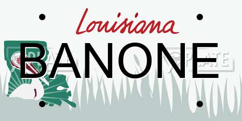 BANONE Louisiana License Plate