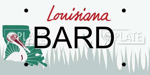 BARD Louisiana License Plate