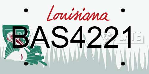 BAS4221 Louisiana License Plate