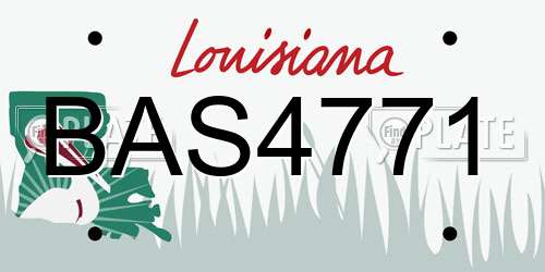 BAS4771 Louisiana License Plate