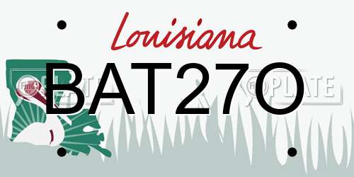 BAT27O Louisiana License Plate
