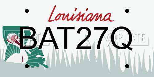 BAT27Q Louisiana License Plate